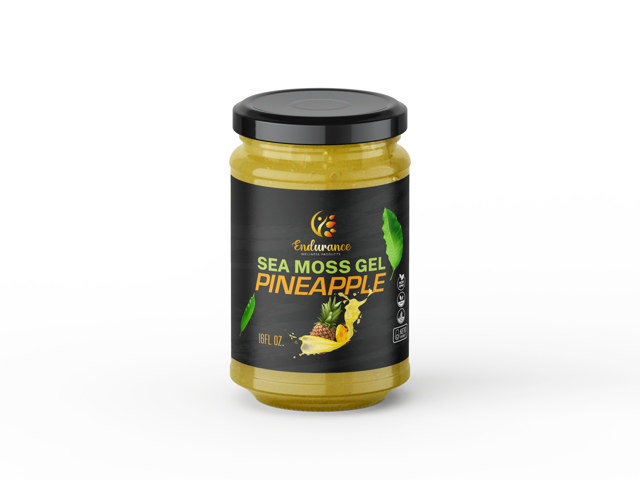Pineapple Sea Moss product jar by Endurance Wellness Products