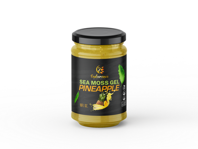 Pineapple Sea Moss Gel 16oz jar by Endurance Wellness